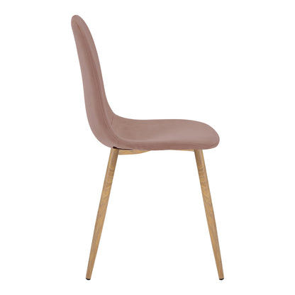 Chair Bella pakoworld rotten apple velvet-natural metal leg 43x52x88cm