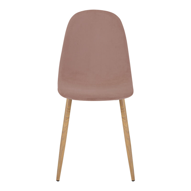 Chair Bella pakoworld rotten apple velvet-natural metal leg 43x52x88cm