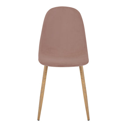 Chair Bella pakoworld rotten apple velvet-natural metal leg 43x52x88cm