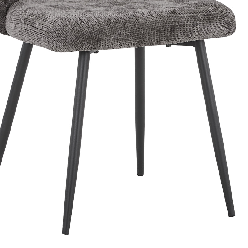 Chair Karg brown fabric-leg black metal 57x62x80cm