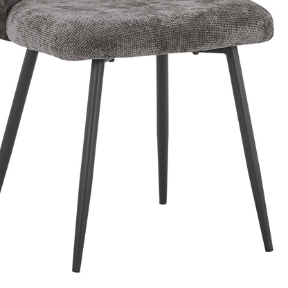 Chair Karg brown fabric-leg black metal 57x62x80cm