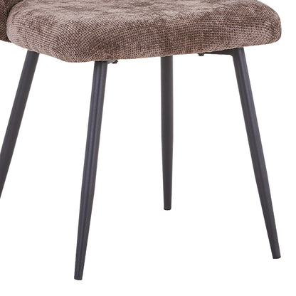 Chair Karg pakoworld anthracite fabric-leg black metal 57x62x80cm