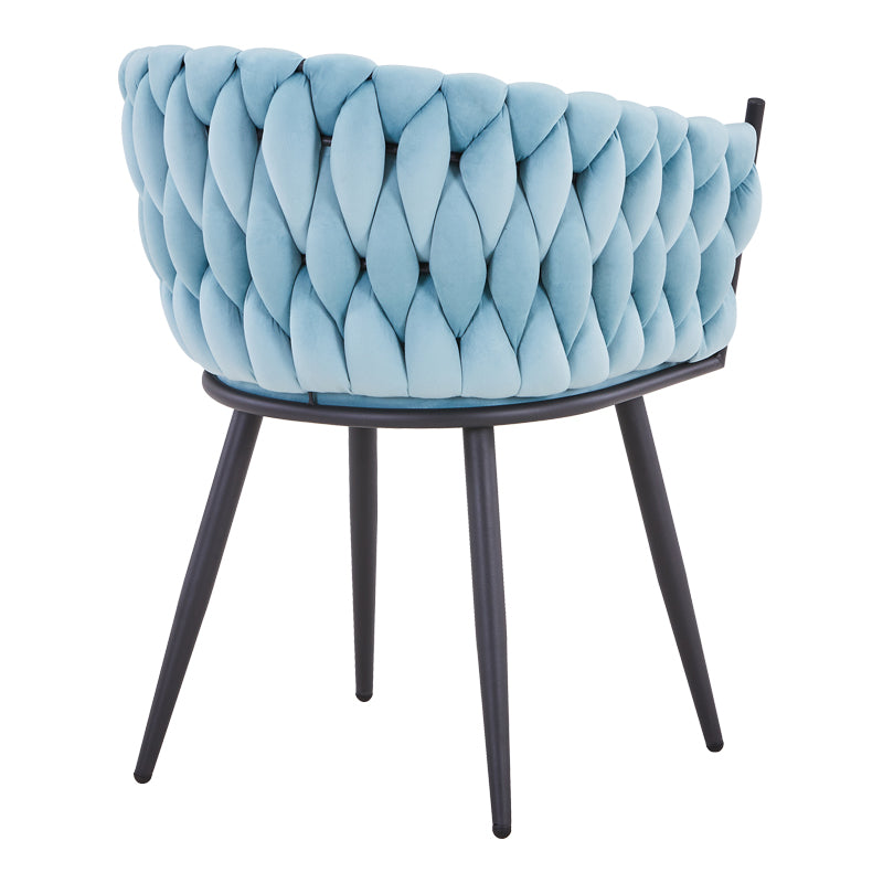 Vivian chair pakoworld siel velvet-leg black metal 61x55x80cm