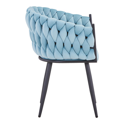 Vivian chair pakoworld siel velvet-leg black metal 61x55x80cm