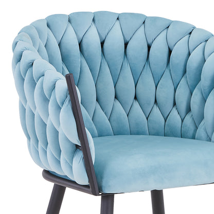 Vivian chair pakoworld siel velvet-leg black metal 61x55x80cm