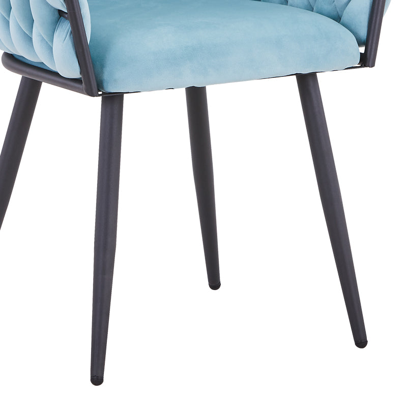 Vivian chair pakoworld siel velvet-leg black metal 61x55x80cm