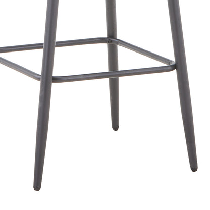 Vivian bar stool pakoworld black velvet-leg black metal 57x50x100cm