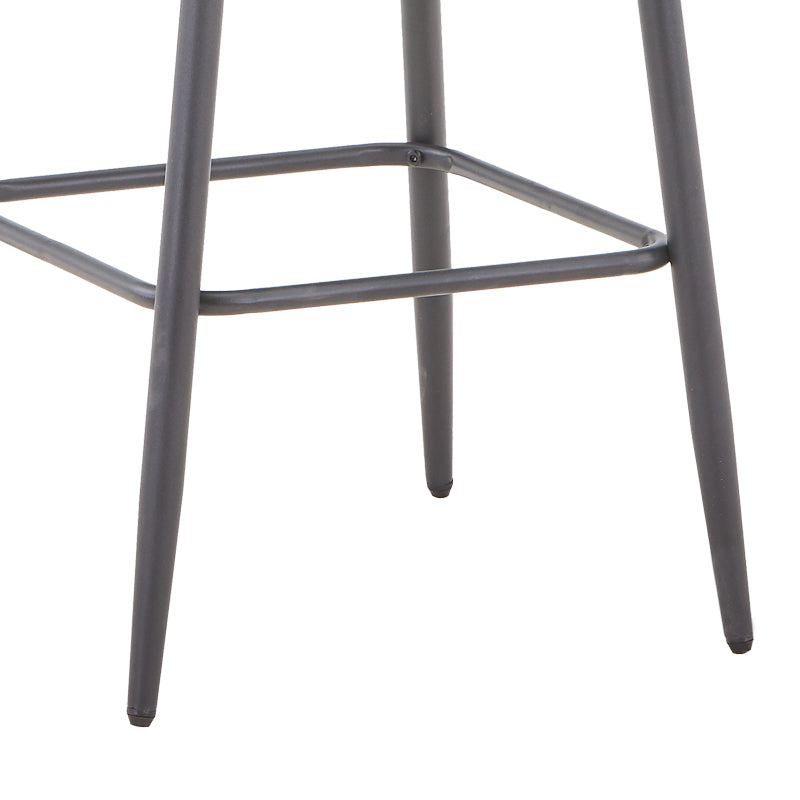 Vivian bar stool pakoworld beige velvet-leg black metal 57x50x100cm