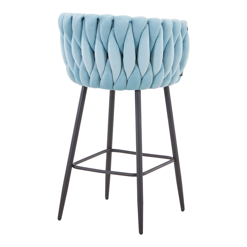 Vivian bar stool pakoworld siel velvet-leg black metal 57x50x100cm