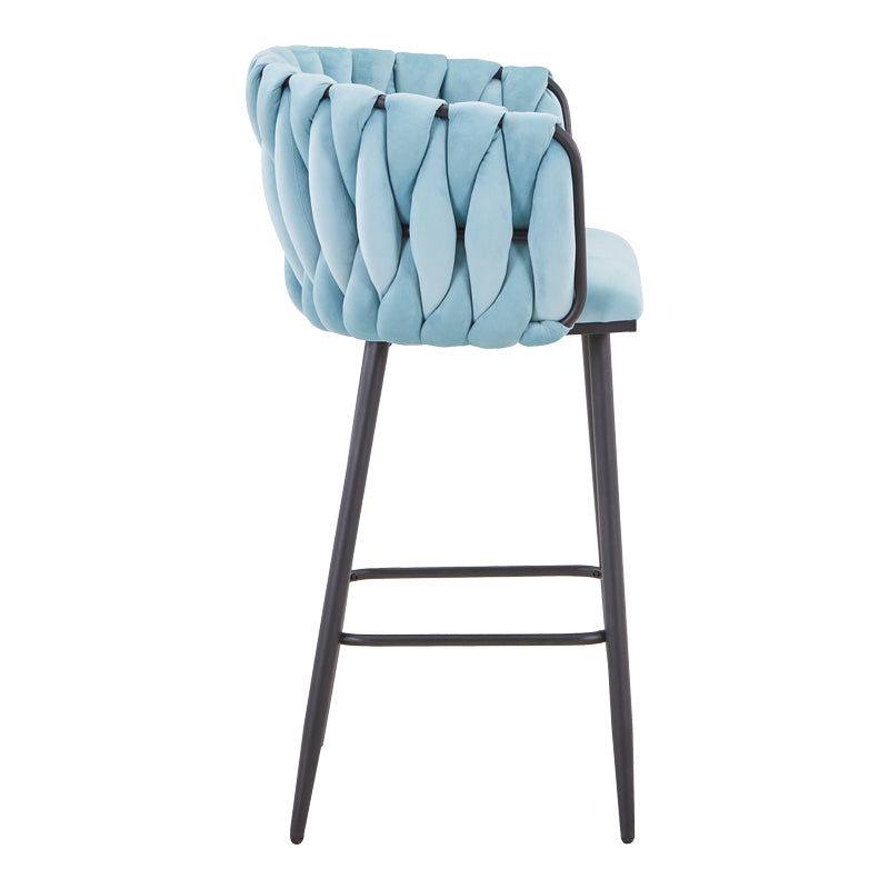 Vivian bar stool pakoworld siel velvet-leg black metal 57x50x100cm