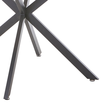 Stoyen pakoworld table white marble ceramic-black metal D120x75cm