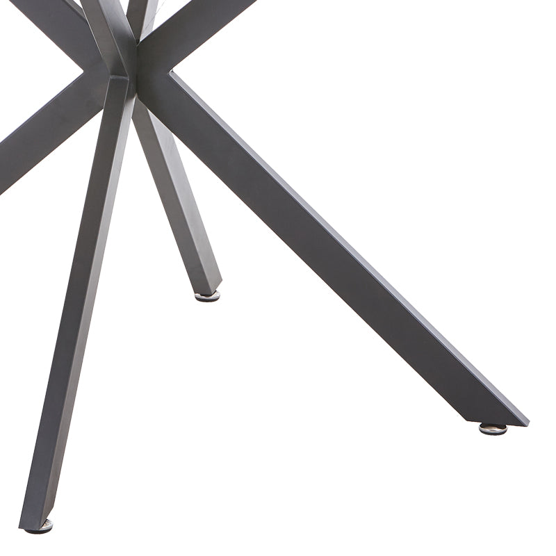 Stoyen pakoworld table white marble ceramic-black metal D120x75cm