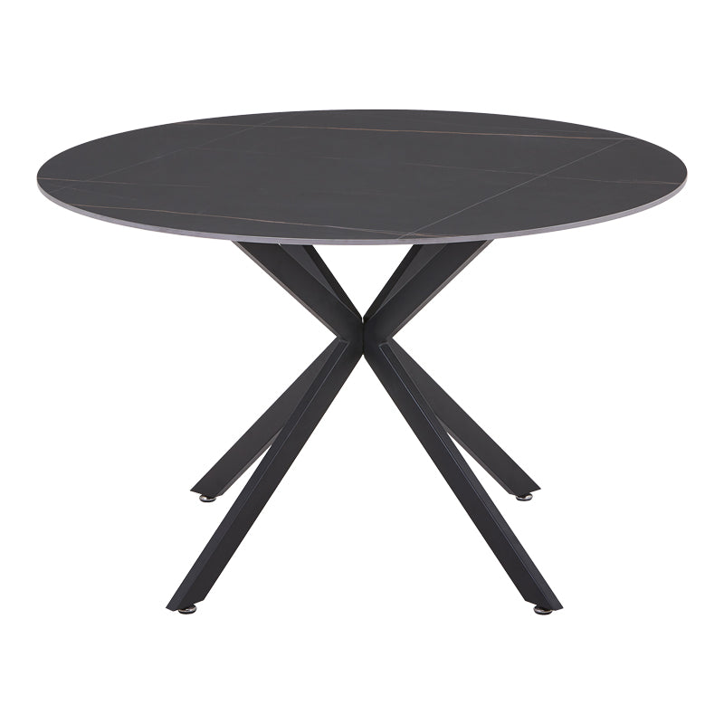 Stoyen pakoworld table black marble ceramic-black metal D120x75cm