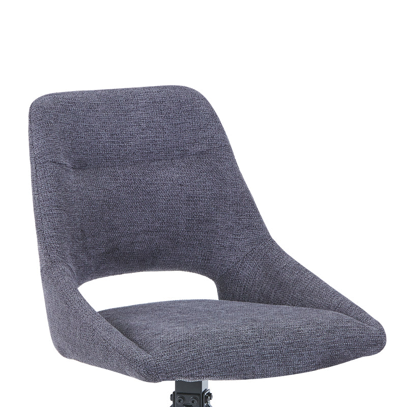 Luciano I pakoworld swivel chair in anthracite fabric-metal leg black 52.5x54x85cm
