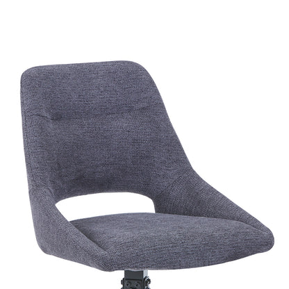 Luciano I pakoworld swivel chair in anthracite fabric-metal leg black 52.5x54x85cm