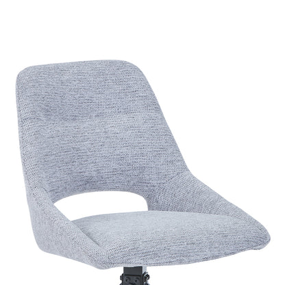 Luciano I pakoworld swivel chair in grey fabric-metal leg black 52.5x54x85cm