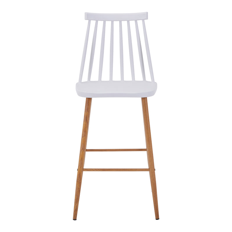 Bar stool Aurora I pakoworld pp in white shade - natural metal leg 42x47x99cm