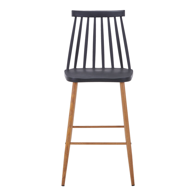 Bar stool Aurora I pakoworld pp in black shade - natural metal leg 42x47x99cm