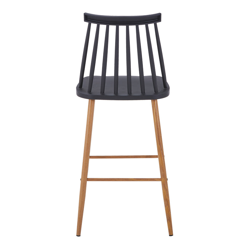 Bar stool Aurora I pakoworld pp in black shade - natural metal leg 42x47x99cm