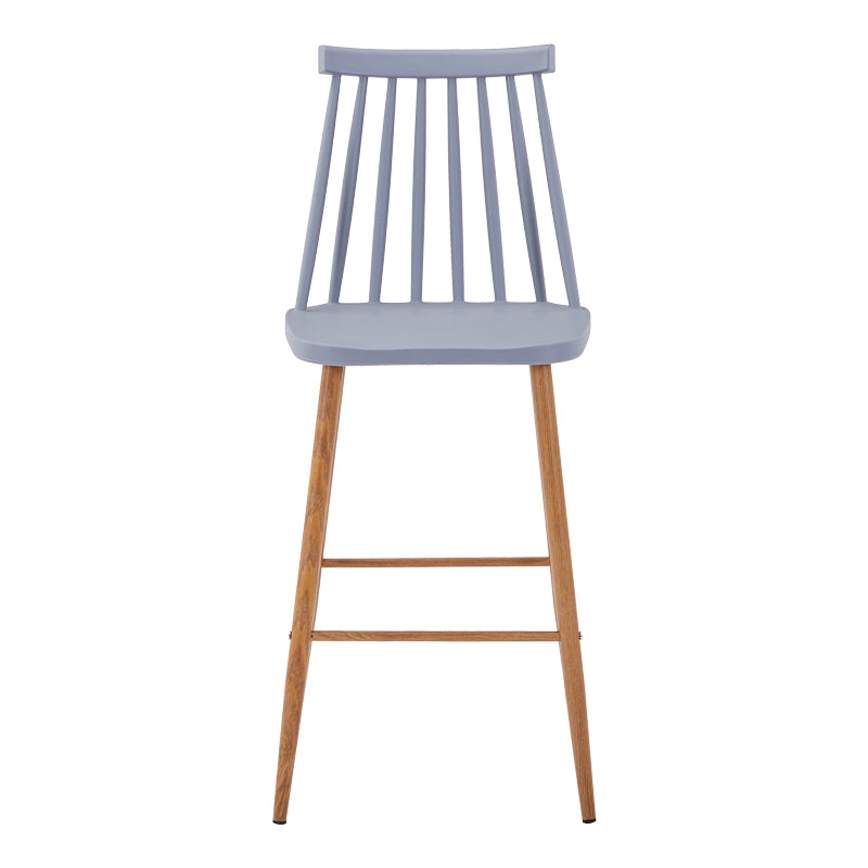 Bar stool Aurora I pakoworld pp in grey shade - natural metal leg 42x47x99cm