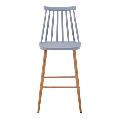 Bar stool Aurora I pakoworld pp in grey shade - natural metal leg 42x47x99cm