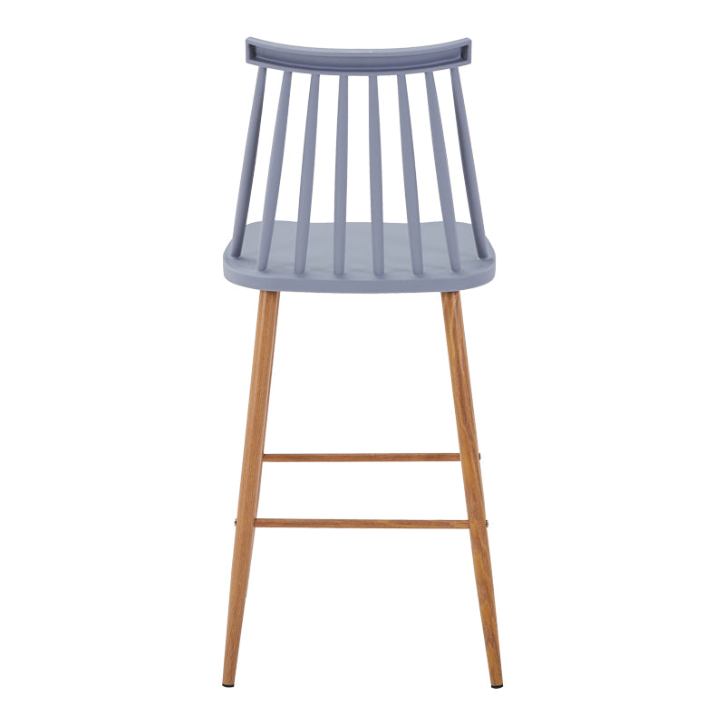 Bar stool Aurora I pakoworld pp in grey shade - natural metal leg 42x47x99cm