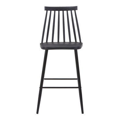 Bar stool Aurora I pakoworld pp in black shade - blackl metal leg 42x47x99cm