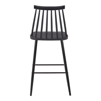 Bar stool Aurora I pakoworld pp in black shade - blackl metal leg 42x47x99cm