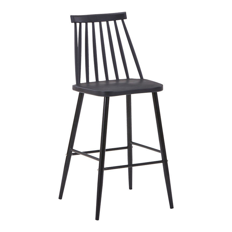 Bar stool Aurora I pakoworld pp in black shade - blackl metal leg 42x47x99cm