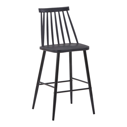Bar stool Aurora I pakoworld pp in black shade - blackl metal leg 42x47x99cm