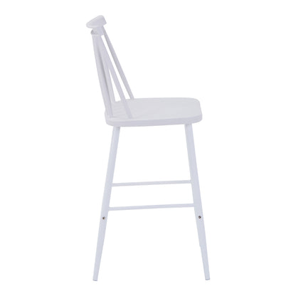 Bar stool Aurora I pakoworld pp in white shade - white metal leg 42x47x99cm