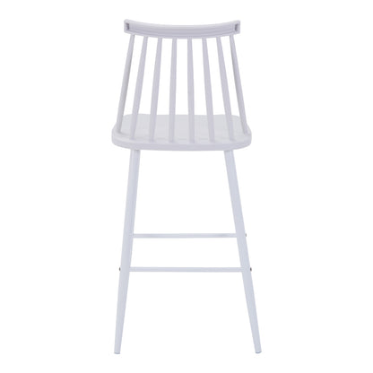 Bar stool Aurora I pakoworld pp in white shade - white metal leg 42x47x99cm