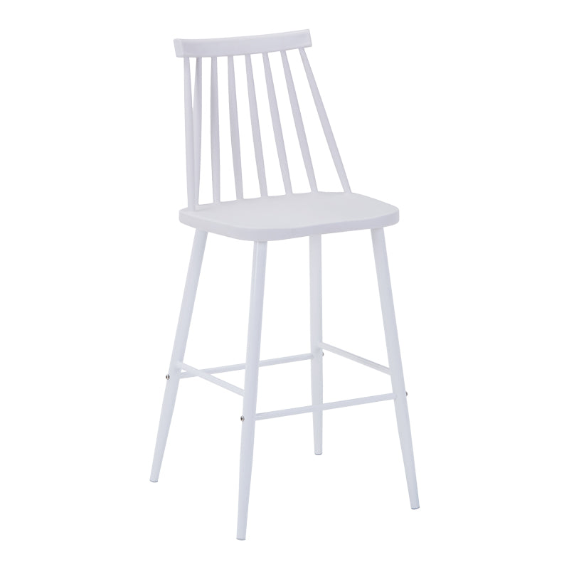 Bar stool Aurora I pakoworld pp in white shade - white metal leg 42x47x99cm