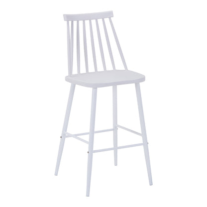 Bar stool Aurora I pakoworld pp in white shade - white metal leg 42x47x99cm