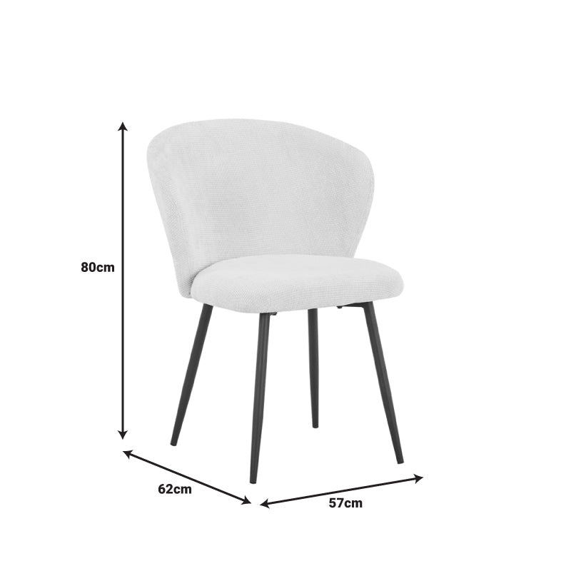 Karg-Makrey pakoworld dining table 5 pcs white fabric - white marble 160x90x75cm