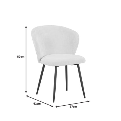 Karg-Makrey pakoworld dining table 5 pcs white fabric - white marble 160x90x75cm