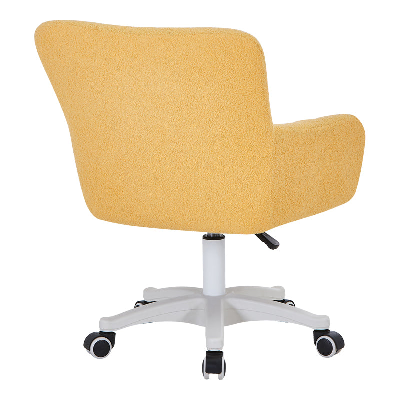 Givole office chair in yelow boucle fabric 55x55x75-84cm