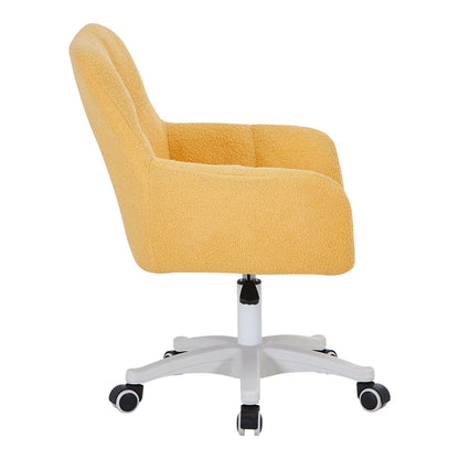 Givole office chair in yelow boucle fabric 55x55x75-84cm