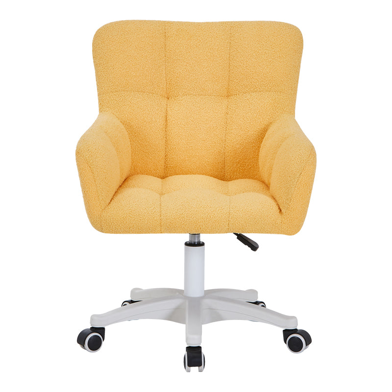 Givole office chair in yelow boucle fabric 55x55x75-84cm