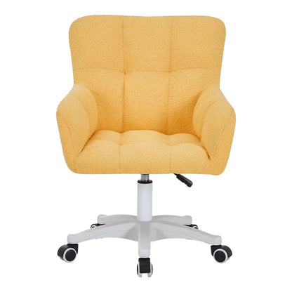 Givole office chair in yelow boucle fabric 55x55x75-84cm