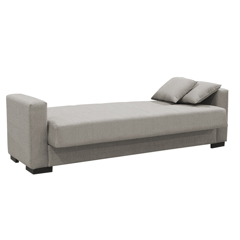 Vox pakoworld three-seater sofa-bed with storage light gray fabric 214x82x83cm