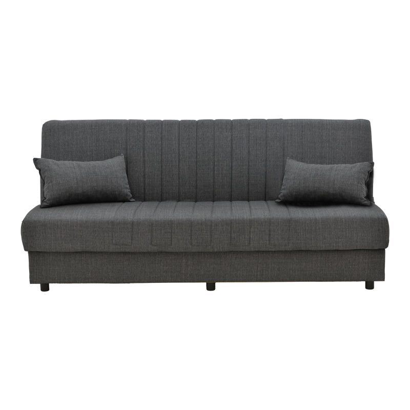 Romina pakoworld three-seater sofa-bed with storage charcoal fabric 190x85x90cm