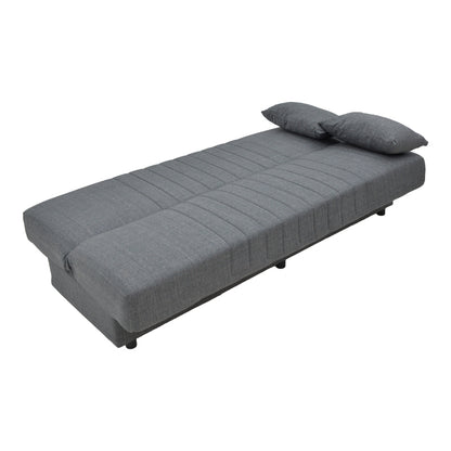 Romina pakoworld three-seater sofa-bed with storage charcoal fabric 190x85x90cm