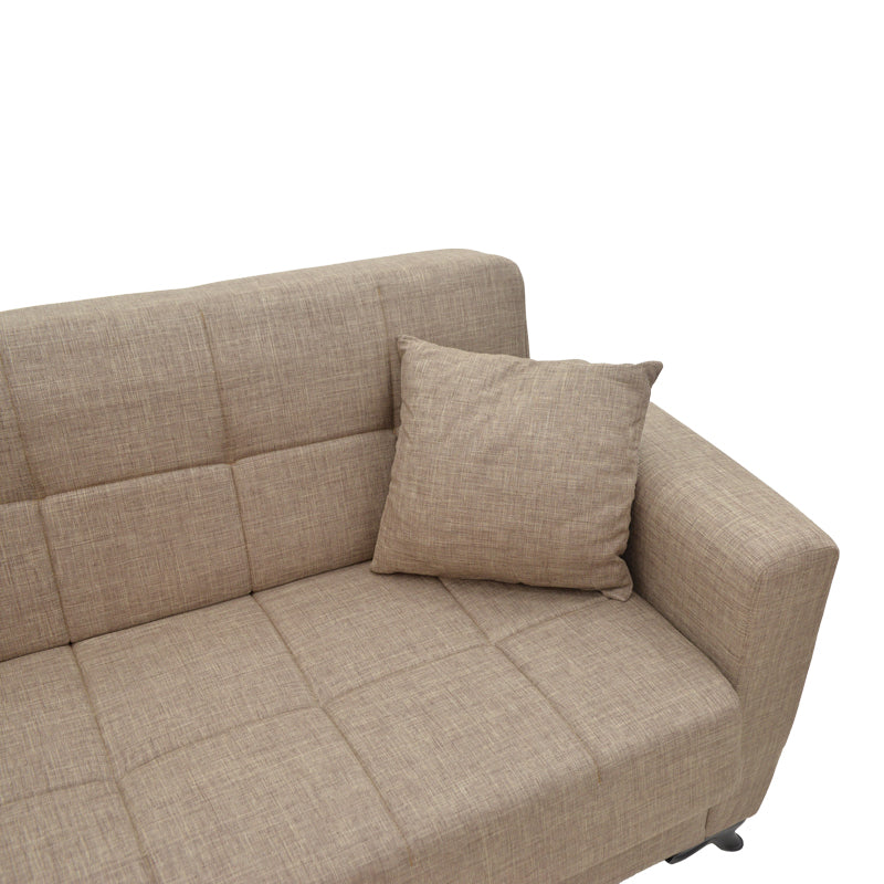 Modesto pakoworld three-seater sofa-bed with storage light brown fabric 215x85x80cm