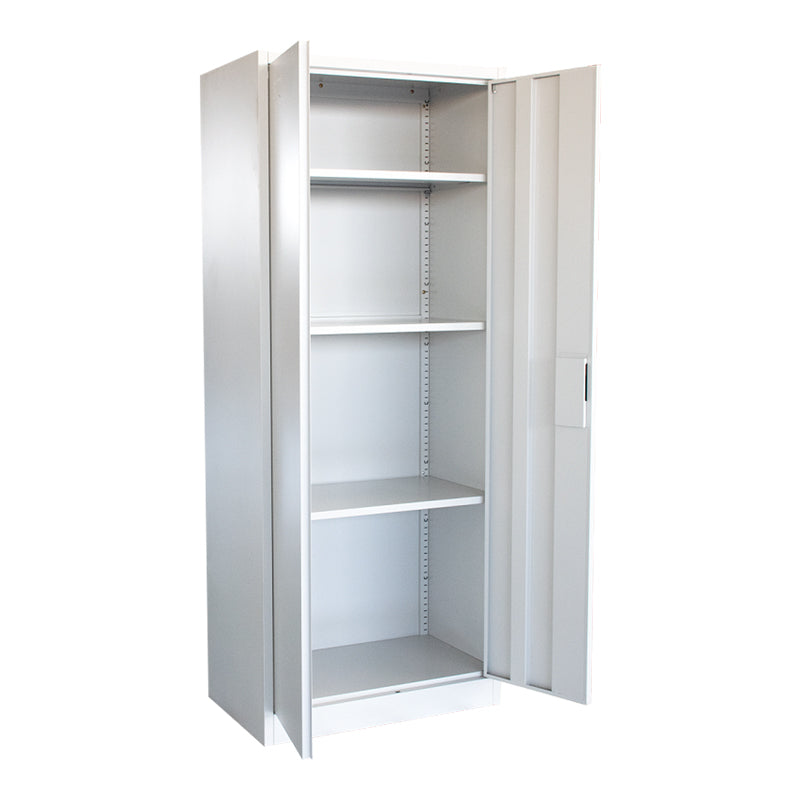Metal wardrobe Ugren I Pakoworld in light grey shade 70x40x170cm.