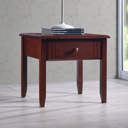 Juliene nightstand with drawer walnut rubberwood 50x44x46cm