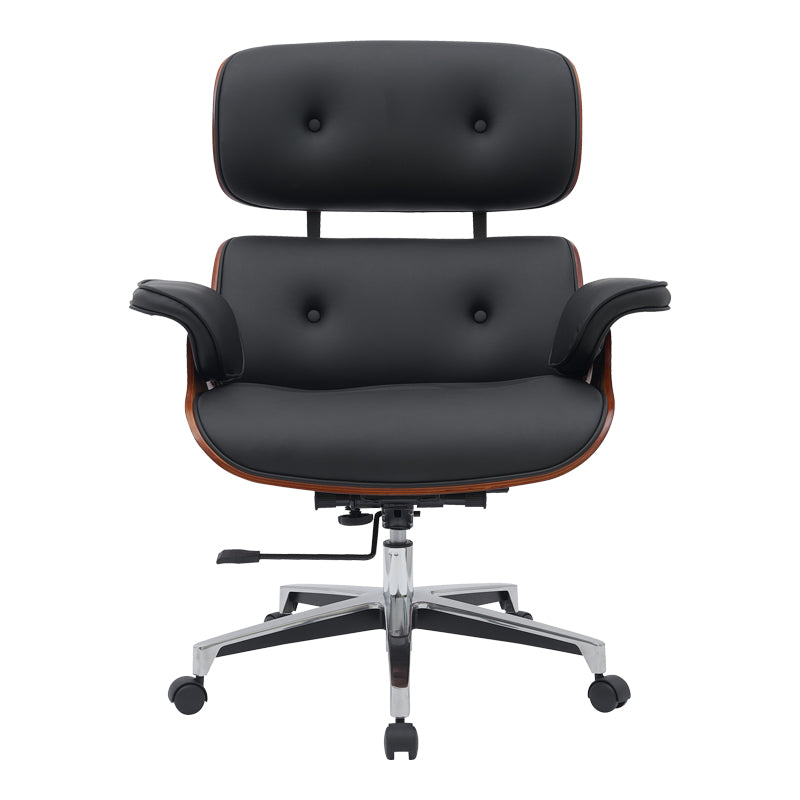 Manager office chair Kobane pakoworld black pu-chrome base 84x75x113.5cm