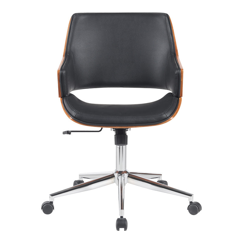 Setulo office chair black pu-chrome base 53x61x79-89cm