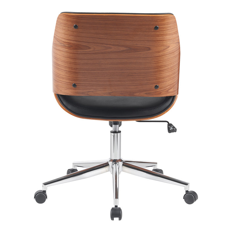 Setulo office chair black pu-chrome base 53x61x79-89cm