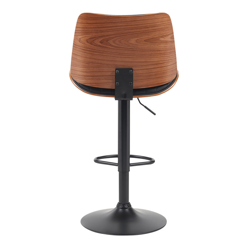 Rotating bar stool Amani black pu-black base 50.5x54x87.5-107.5cm